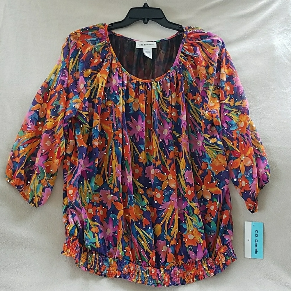 Beautiful 100% polyester blouse.